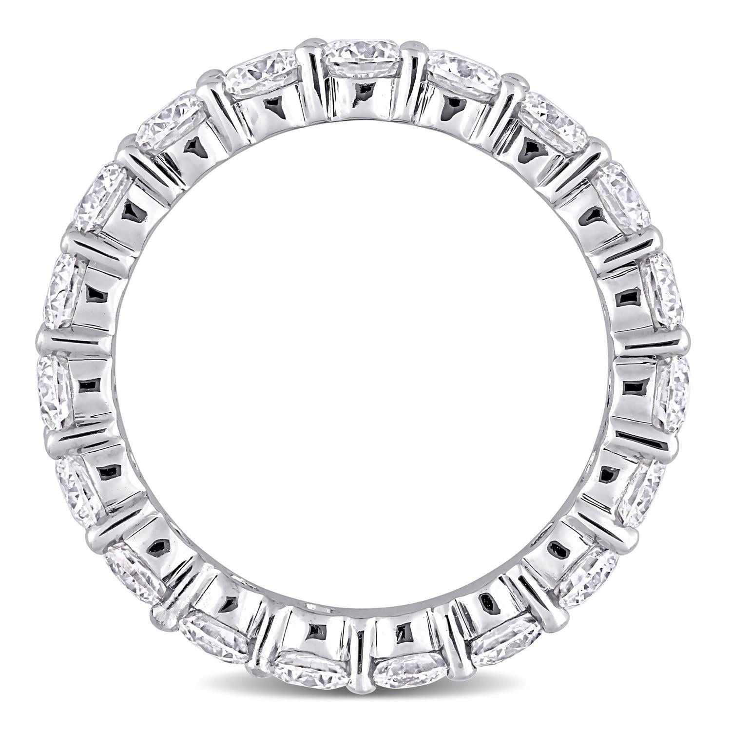 10k White Gold Moissanite Eternity Ring sold by Lord & Taylor product image thumbnail 3