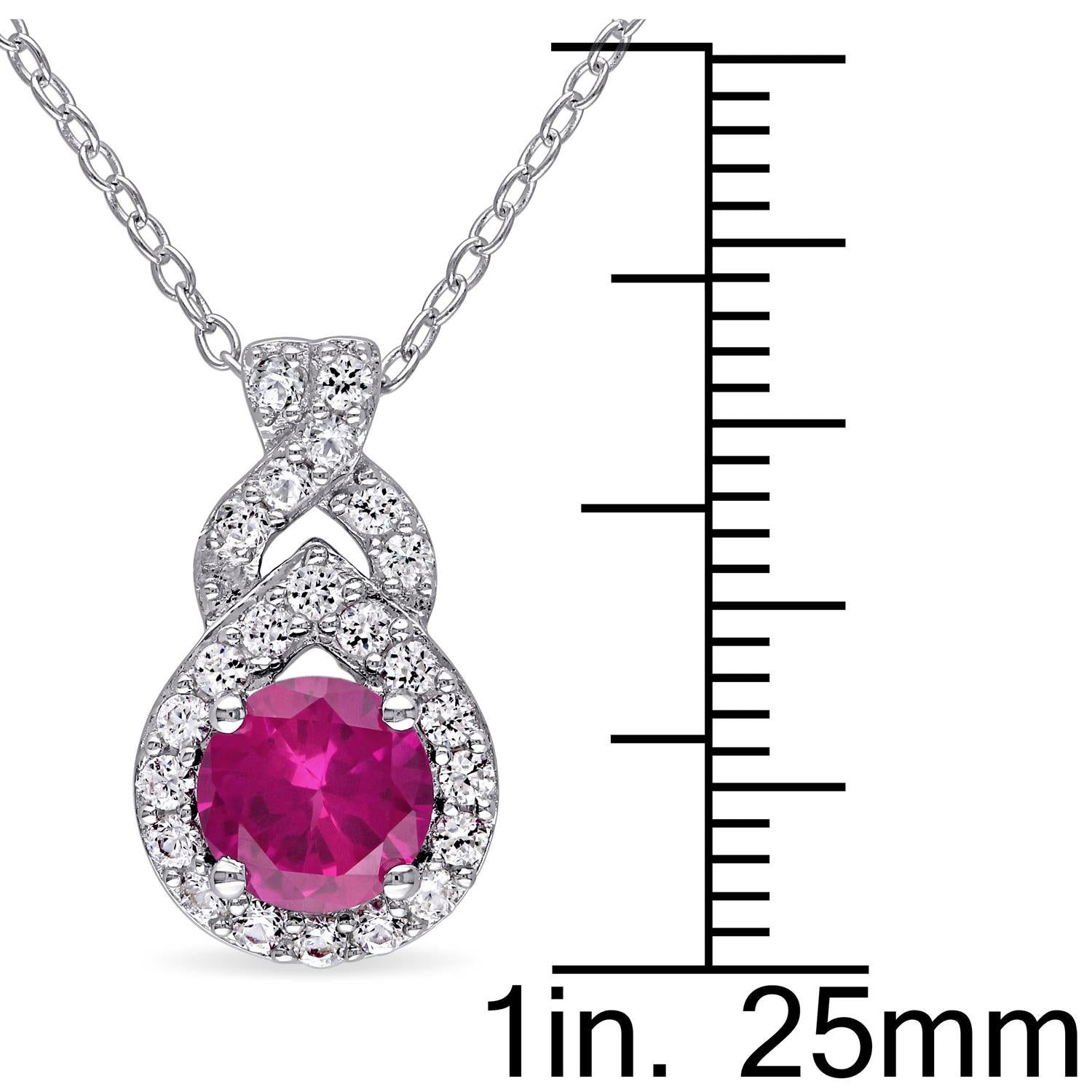 Created Ruby and Created White Sapphire Necklace sold by Lord & Taylor product image thumbnail 2