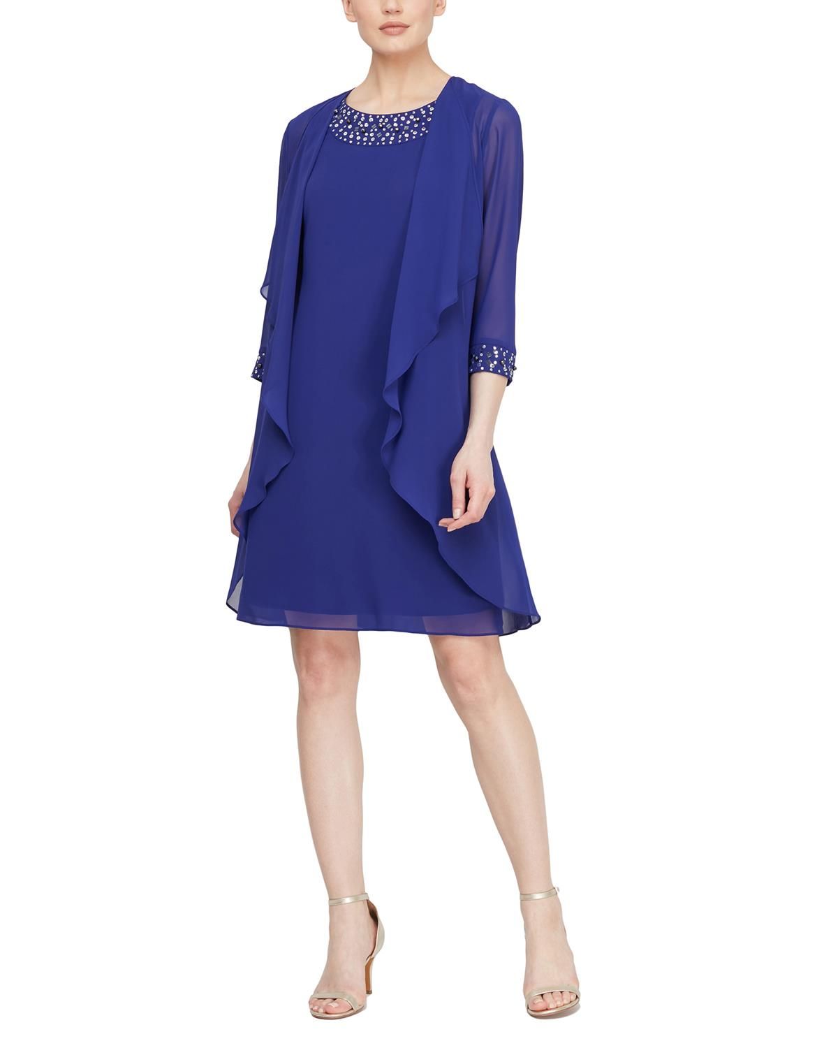 Petite Three-Quarter Sleeve Two-Piece Jacket Dress sold by Lord & Taylor product image thumbnail 7