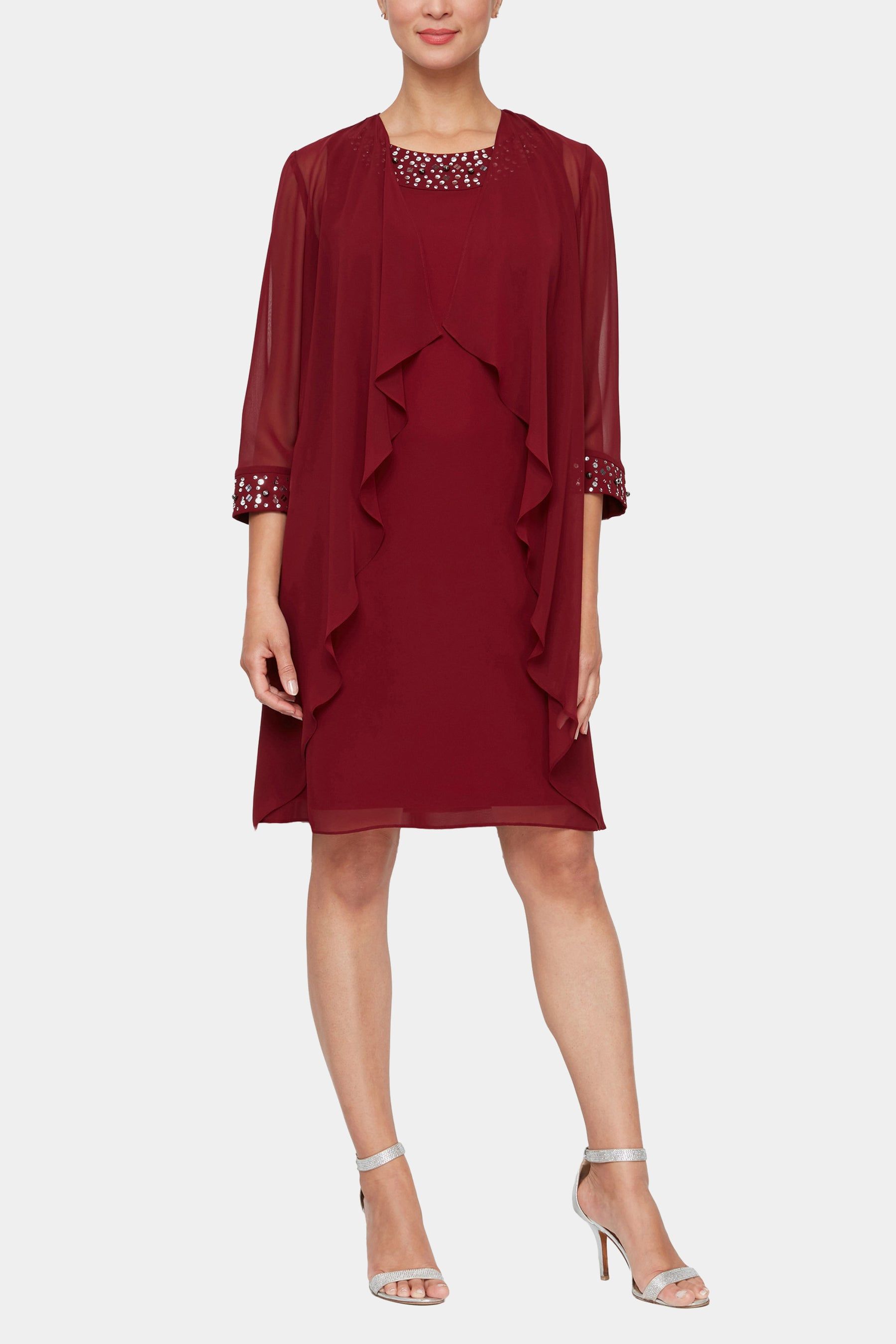 Petite Three-Quarter Sleeve Two-Piece Jacket Dress sold by Lord & Taylor product image thumbnail 9