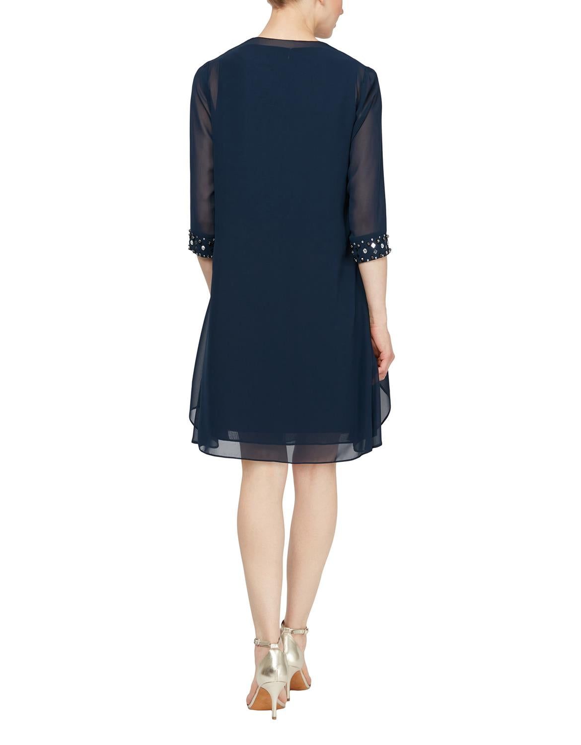 Petite Three-Quarter Sleeve Two-Piece Jacket Dress sold by Lord & Taylor product image thumbnail 3