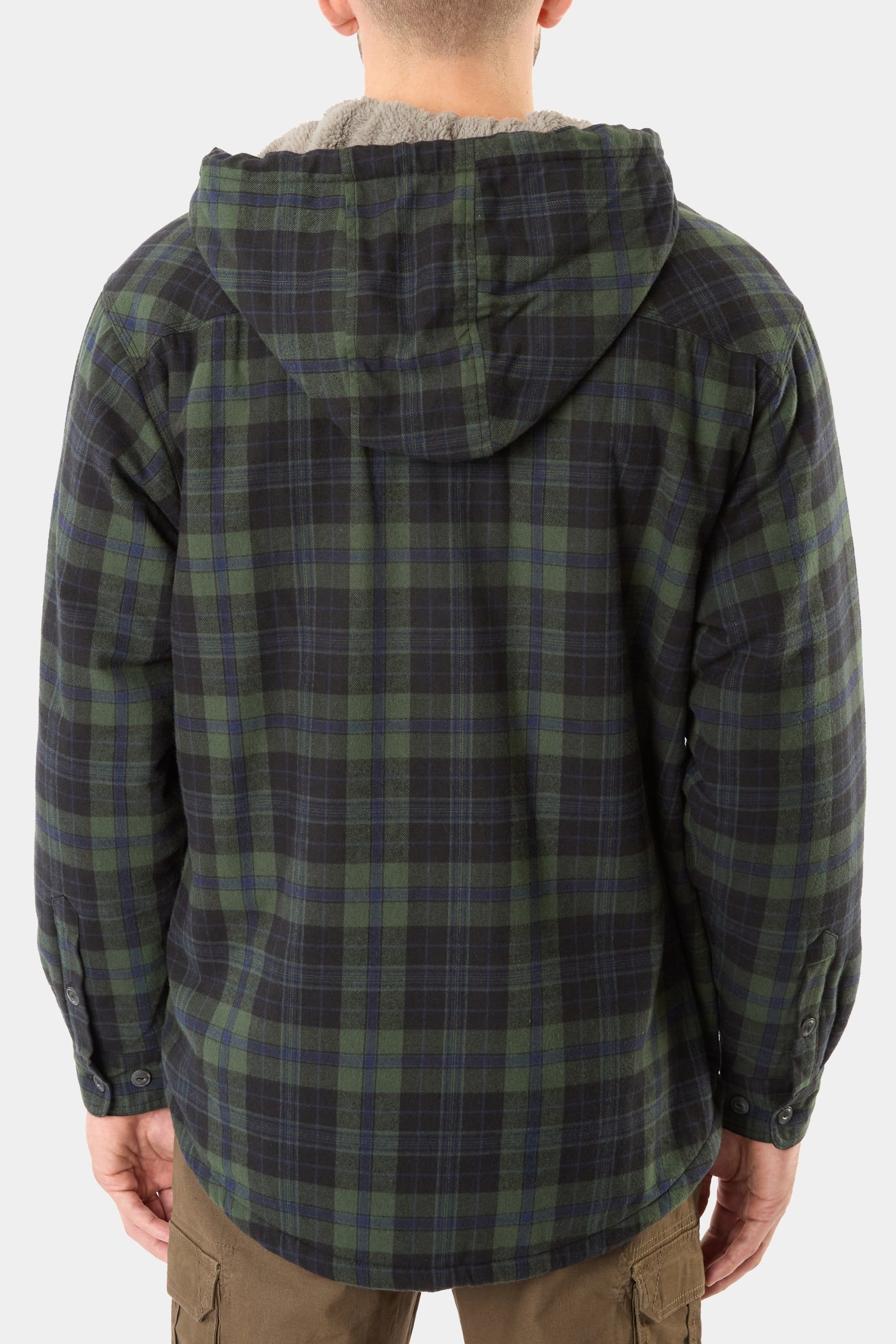 Sherpa-Lined Hooded Flannel Shirt-Jacket sold by Lord & Taylor product image thumbnail 5