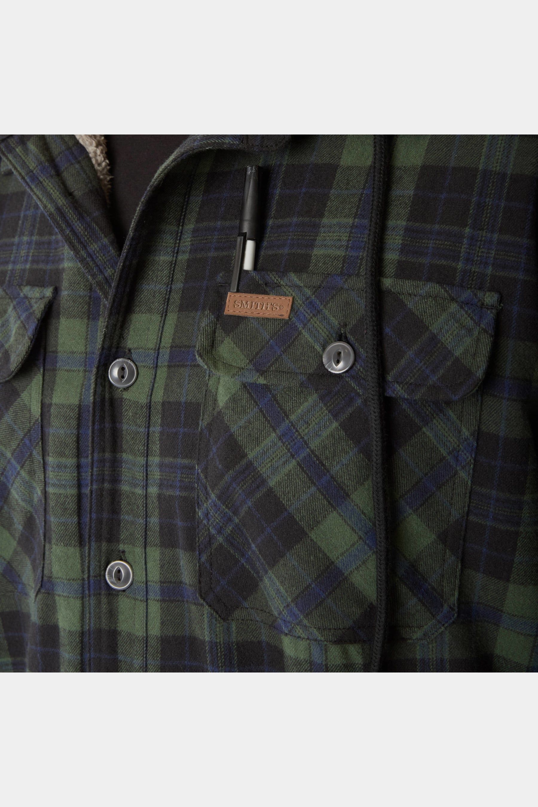 Sherpa-Lined Hooded Flannel Shirt-Jacket sold by Lord & Taylor product image thumbnail 3