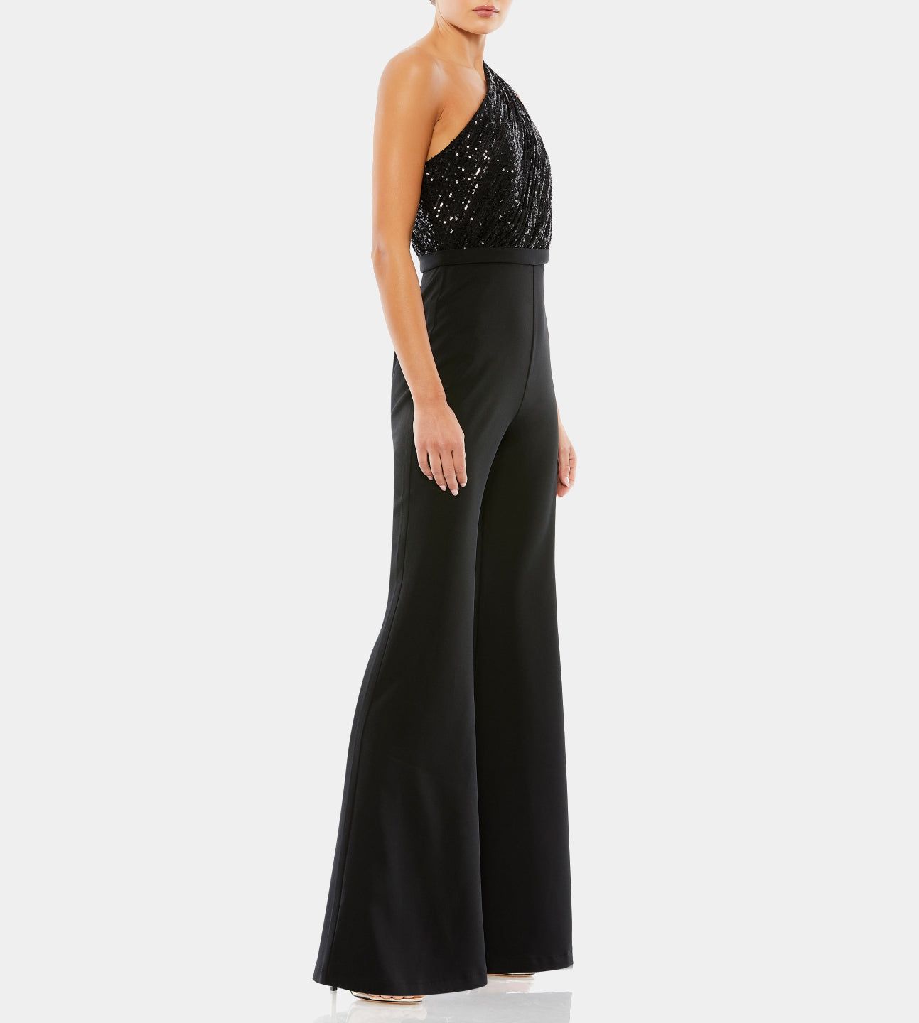 Sequined One Shoulder Jumpsuit and Satin Pant sold by Lord & Taylor product image thumbnail 4