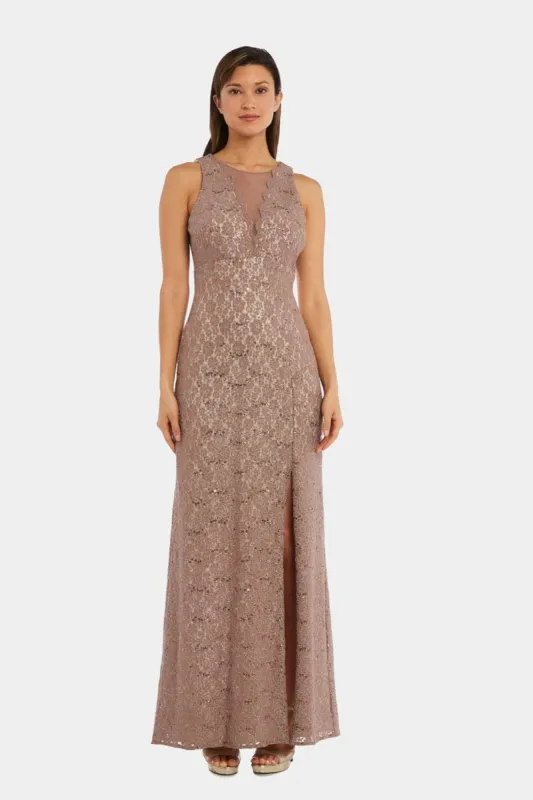 Long Glitter Lace Dress sold by Lord & Taylor