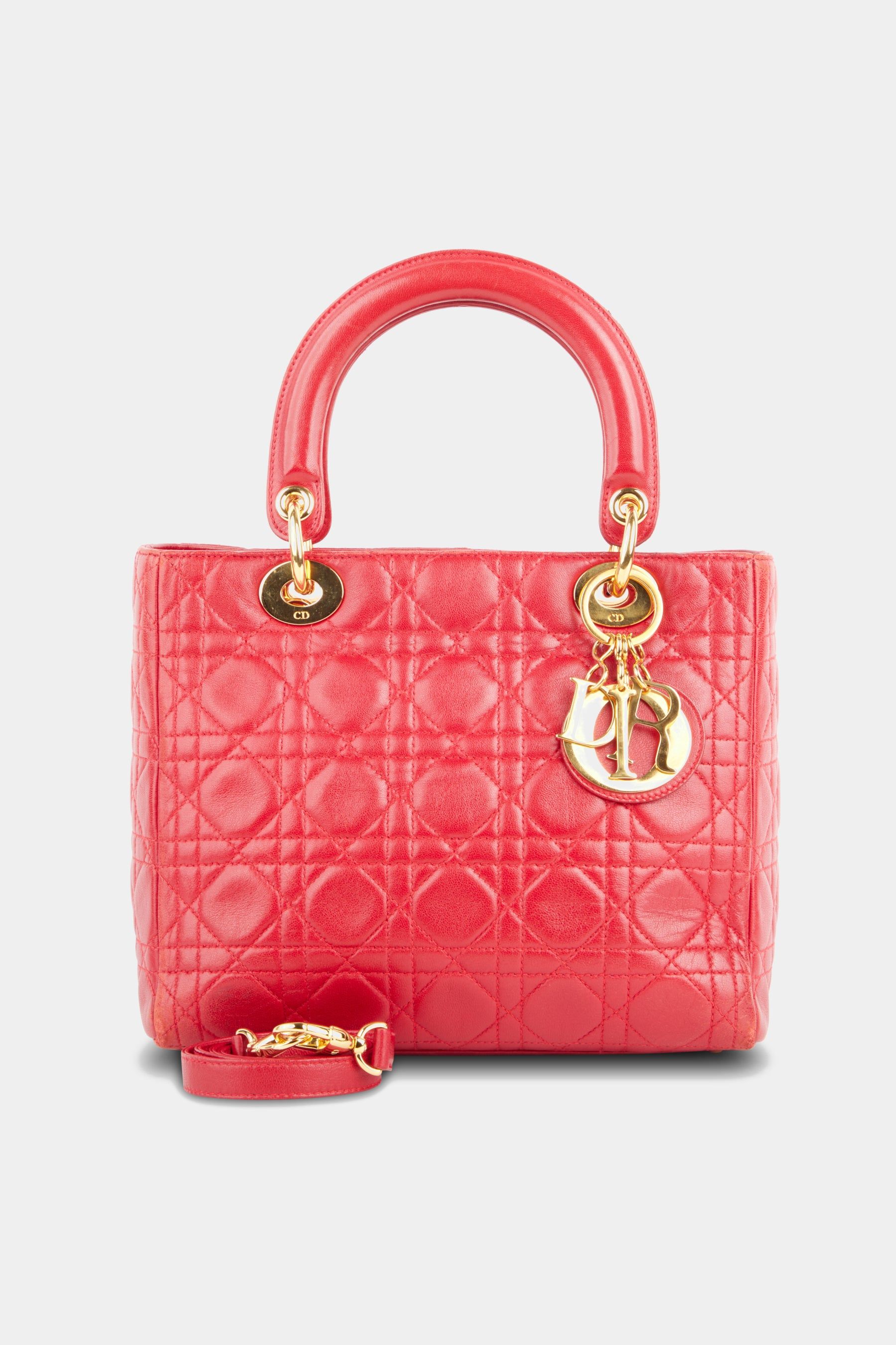 Lady Dior GHW Medium Cannage Handbag sold by Lord & Taylor