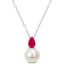Freshwater Cultured Pearl And Created Ruby Drop Pendant Necklace sold by Lord & Taylor product image thumbnail 2