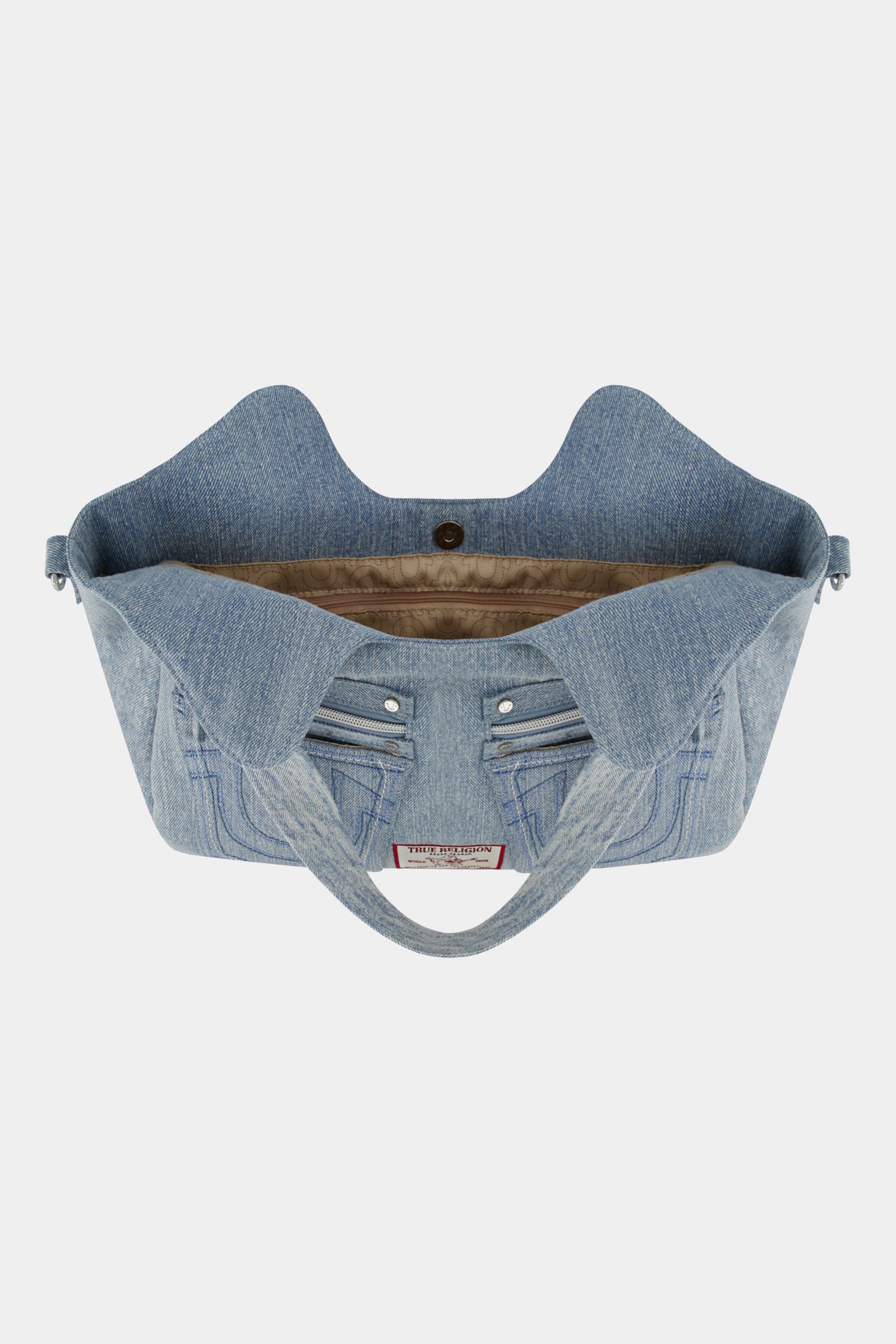 Horseshoe Stitch Denim Satchel sold by Lord & Taylor product image thumbnail 6