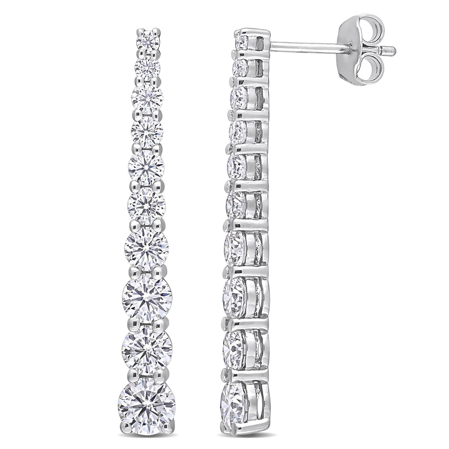 Created Moissanite Journey Earrings sold by Lord & Taylor product image thumbnail 6