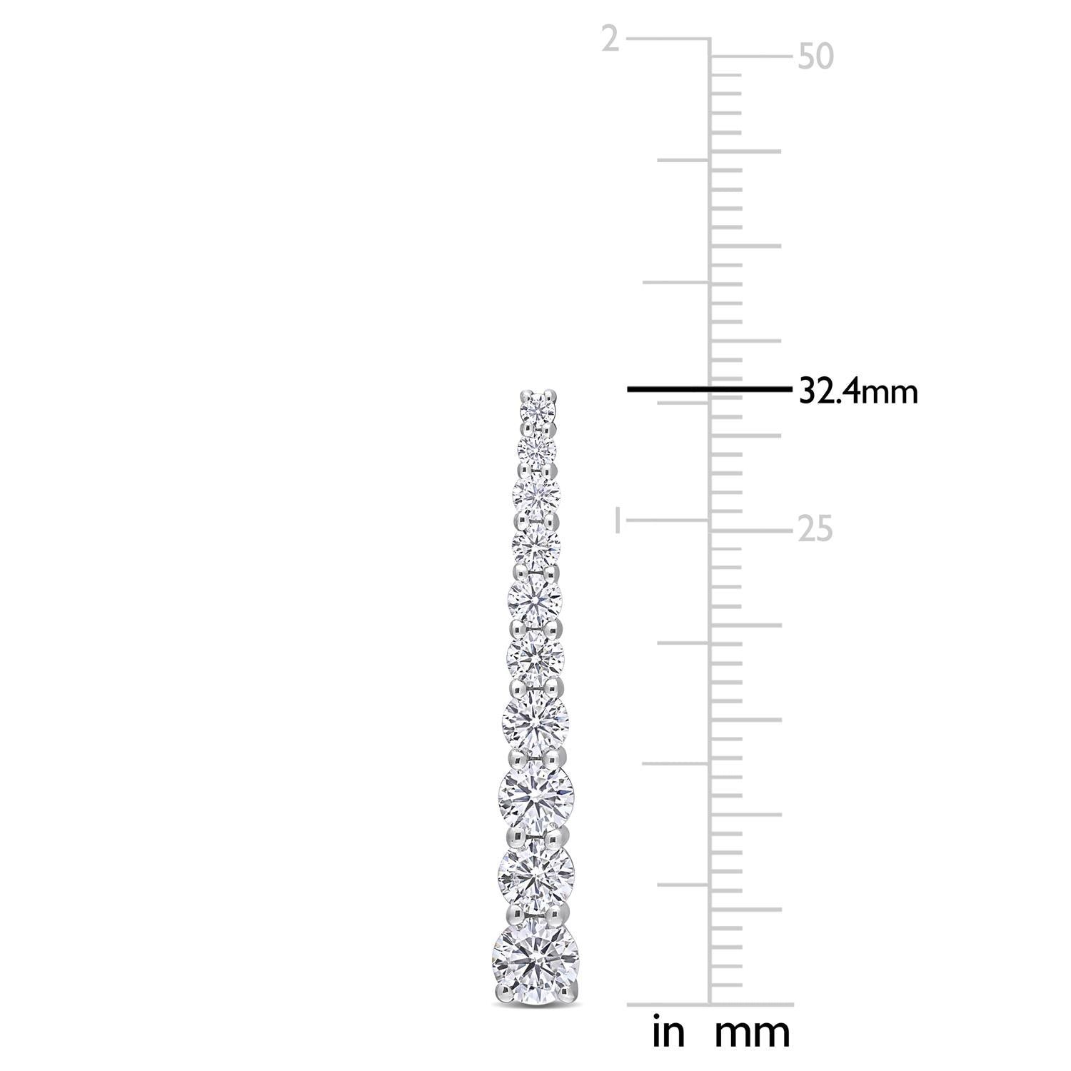 Created Moissanite Journey Earrings sold by Lord & Taylor product image thumbnail 2