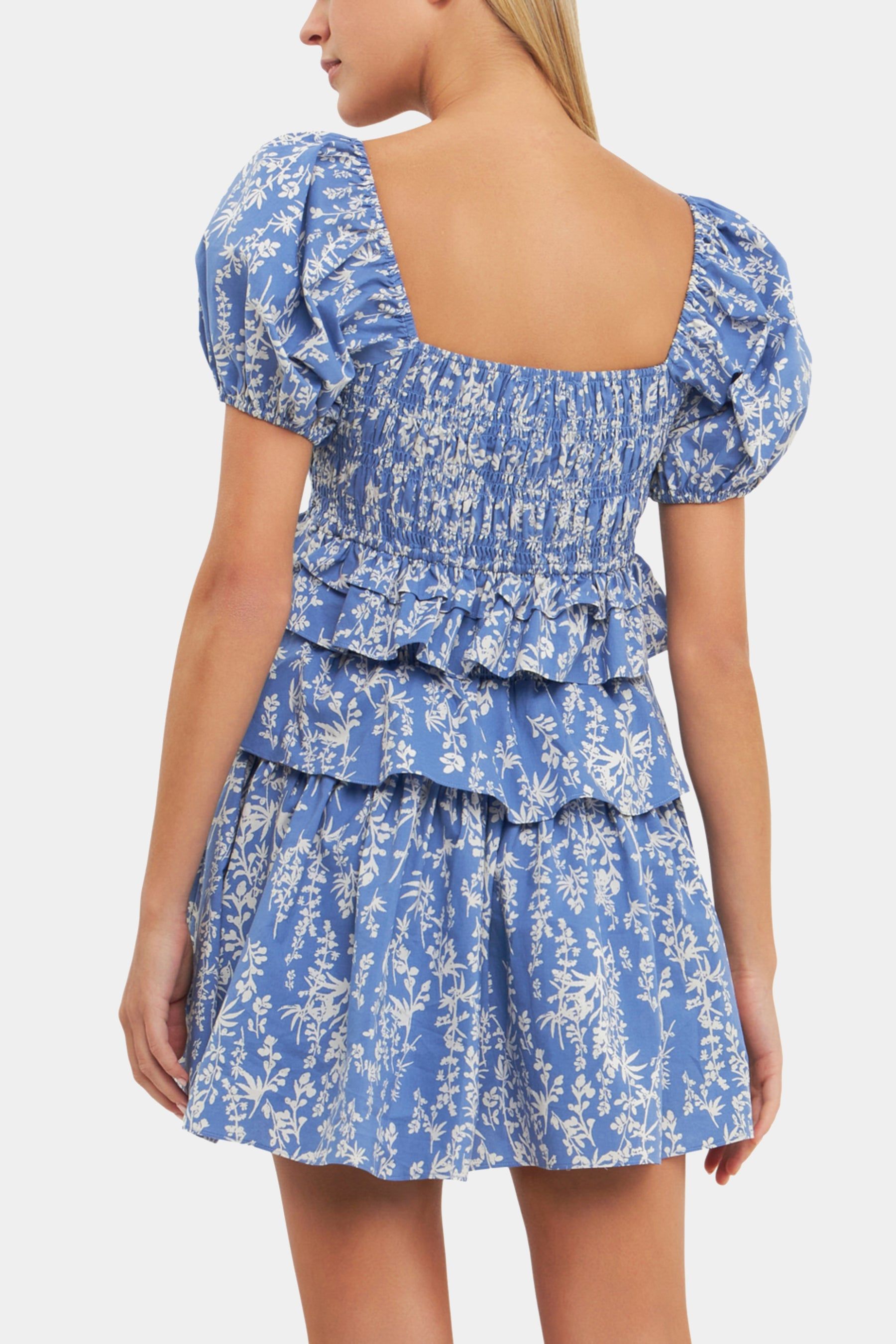 Floral Smocked Tiered Mini Dress sold by Lord & Taylor product image thumbnail 3
