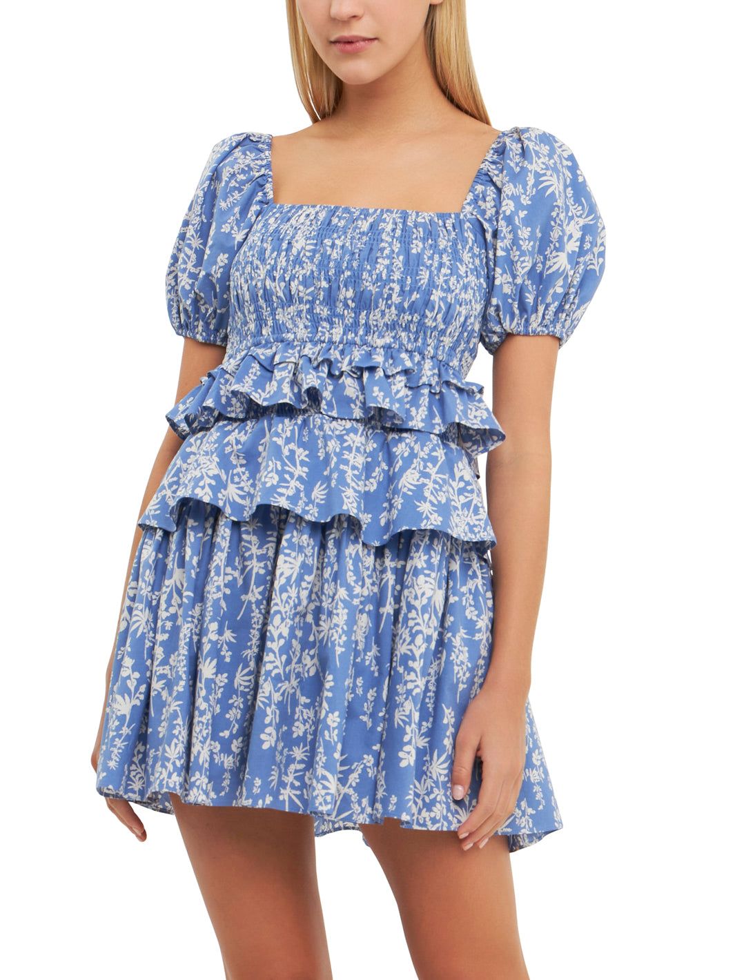 Floral Smocked Tiered Mini Dress sold by Lord & Taylor product image thumbnail 6