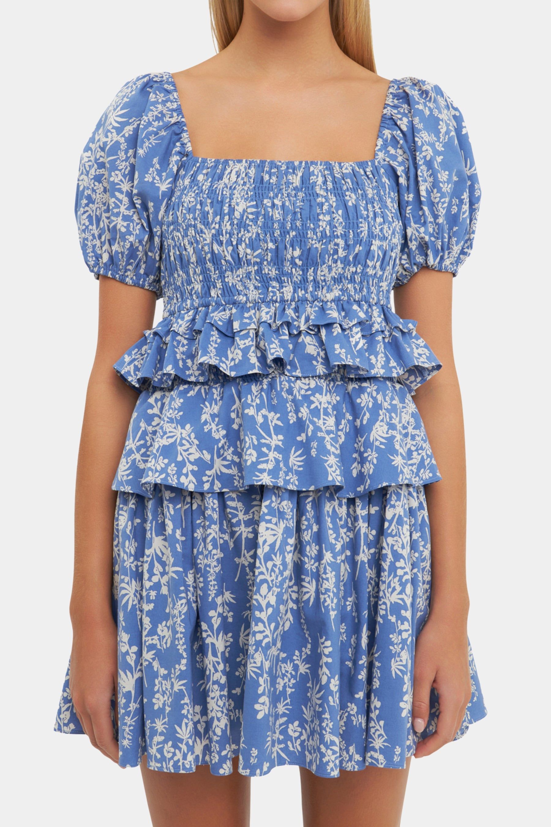 Floral Smocked Tiered Mini Dress sold by Lord & Taylor product image thumbnail 5