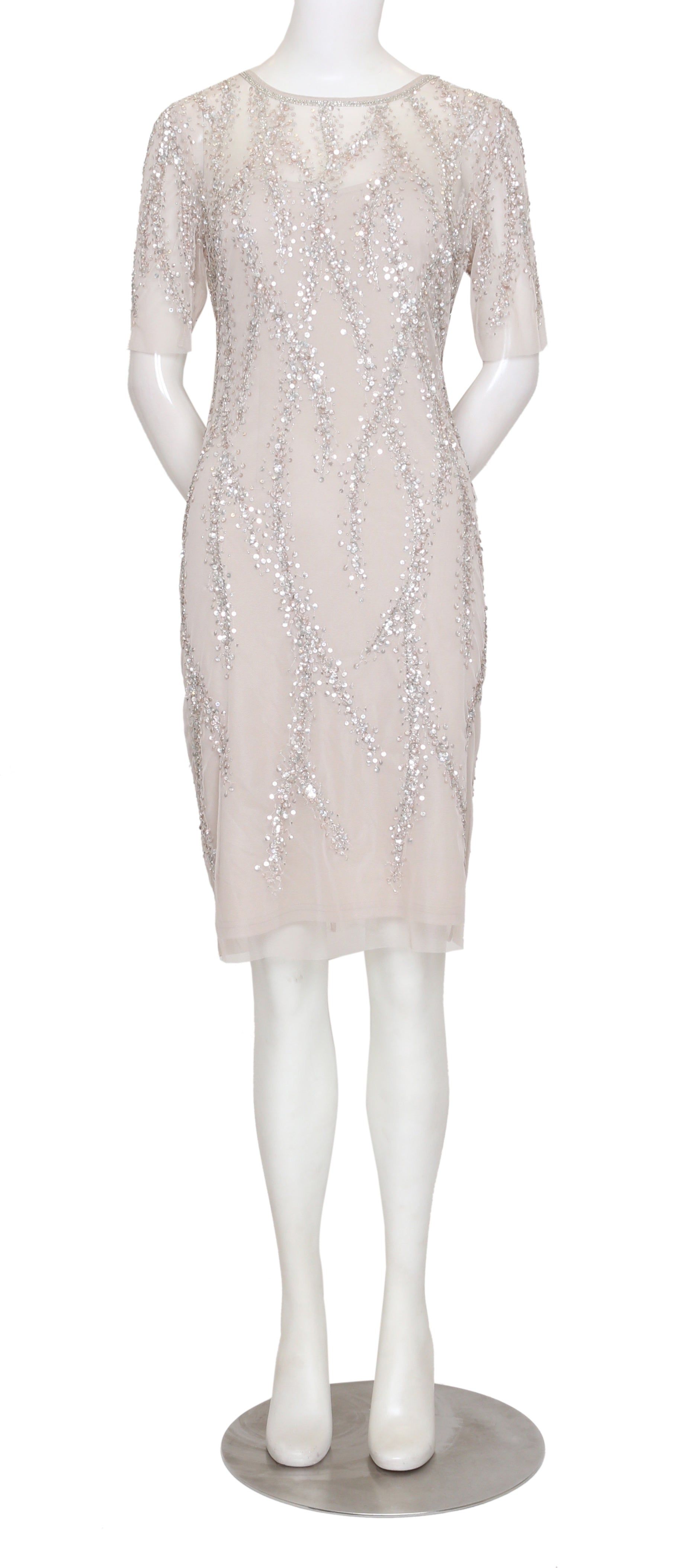 Elbow Sleeve Beaded Cocktail Dress sold by Lord & Taylor