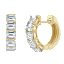 14K Gold Emerald Cut Diamond Huggies sold by Lord & Taylor