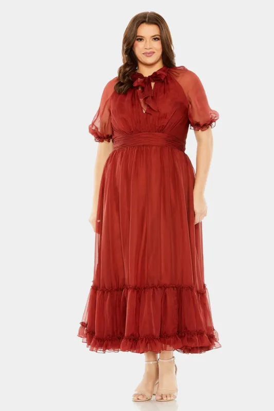 Sheer Puff Sleeve Gown sold by Lord & Taylor