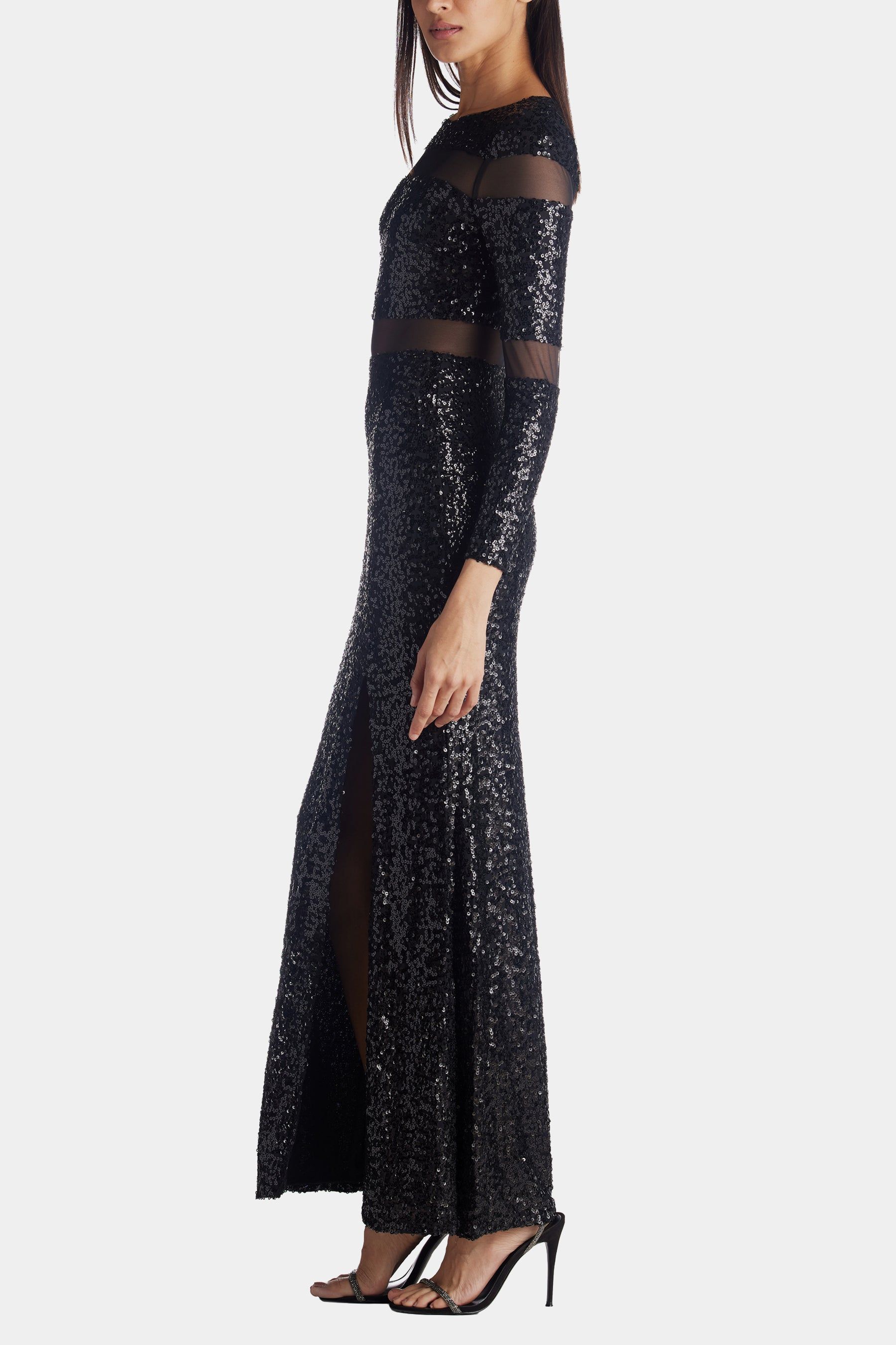 Long Sleeve Sequin With Mesh Cutout sold by Lord & Taylor product image thumbnail 8