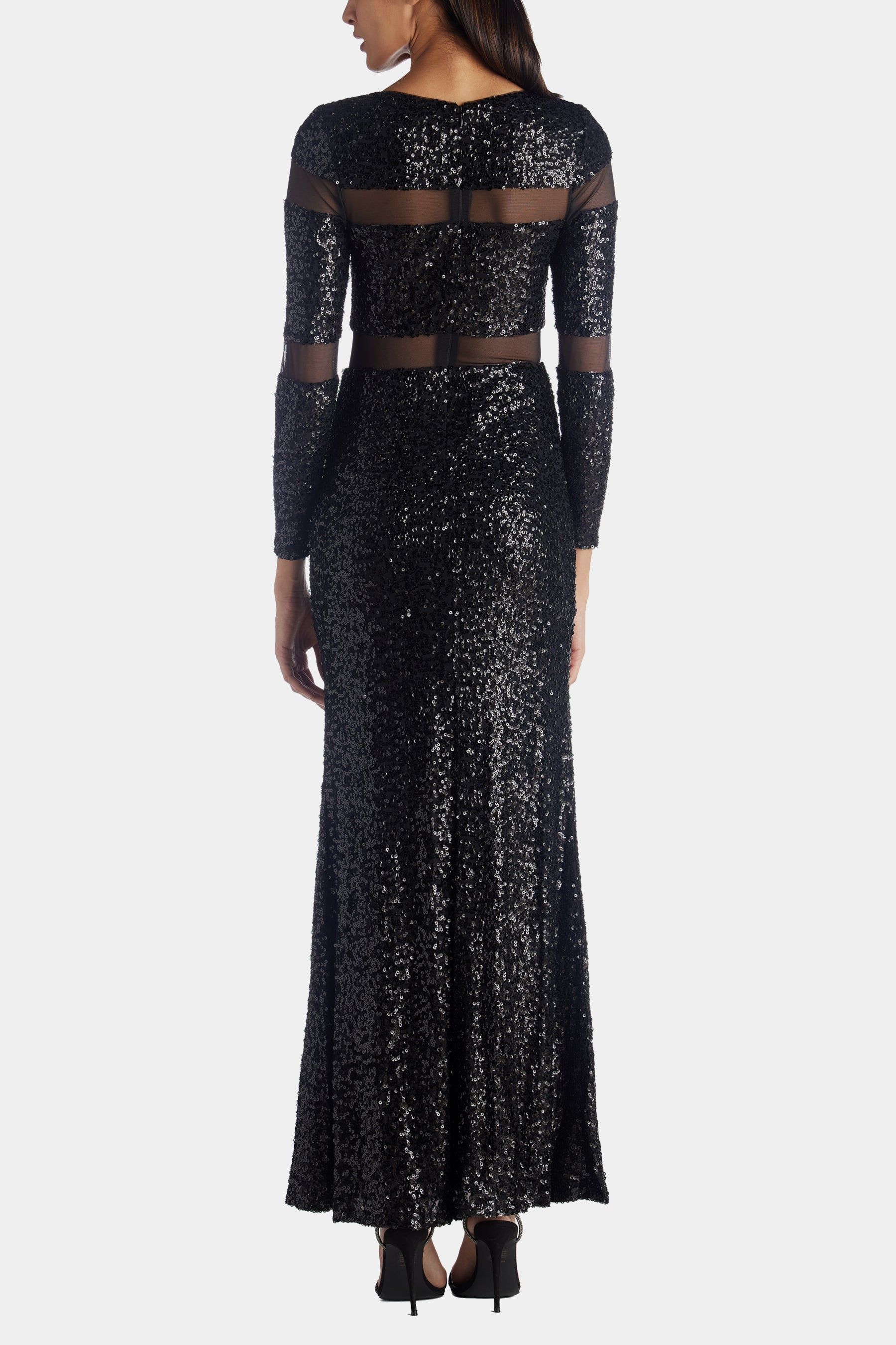 Long Sleeve Sequin With Mesh Cutout sold by Lord & Taylor product image thumbnail 9