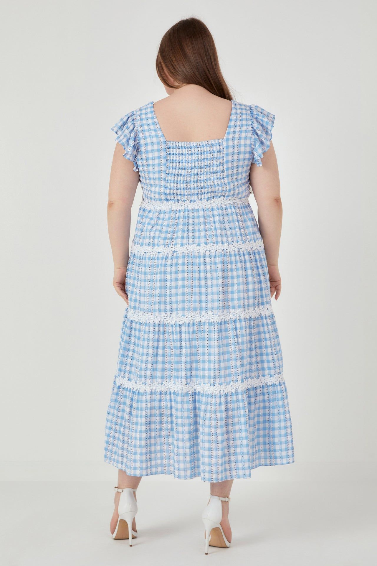 Floral Lace Gingham Printed Midi Dress sold by Lord & Taylor product image thumbnail 7
