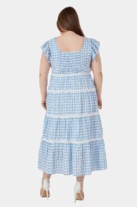 Floral Lace Gingham Printed Midi Dress sold by Lord & Taylor
