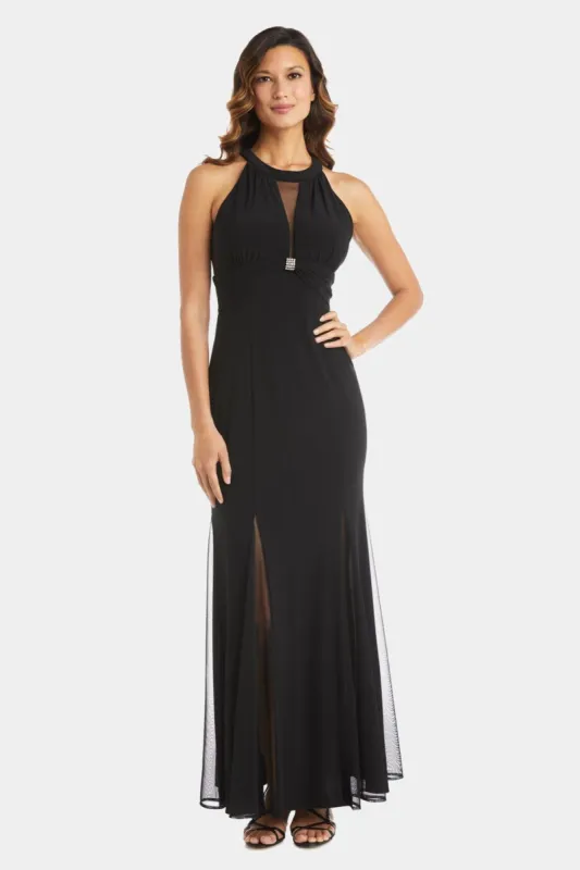 High Neck, Open Back Lace Dress sold by Lord & Taylor