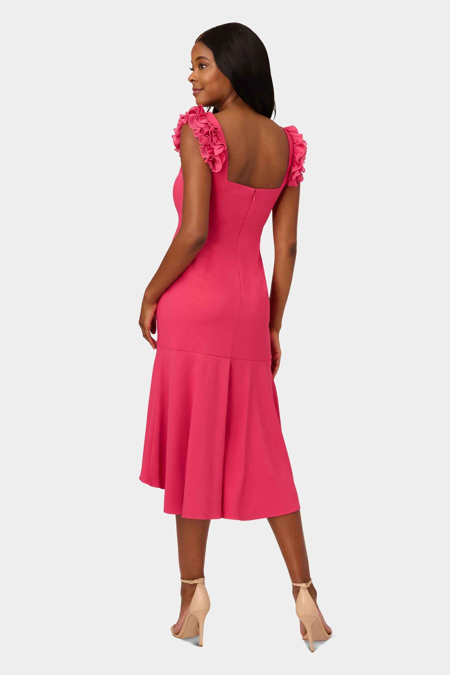 Satin Crepe High-Low Dress sold by Lord & Taylor product image thumbnail 3