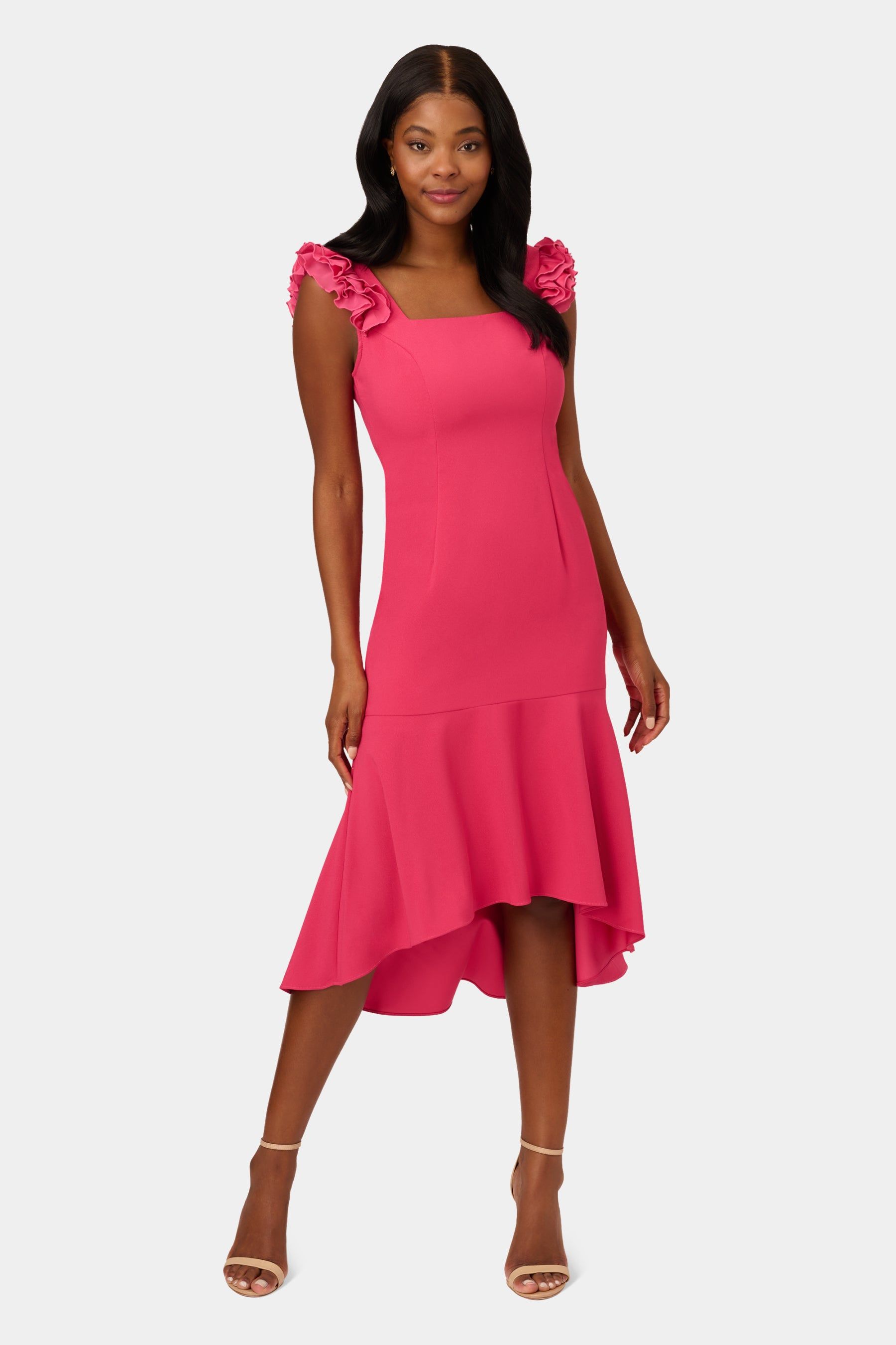 Satin Crepe High-Low Dress sold by Lord & Taylor
