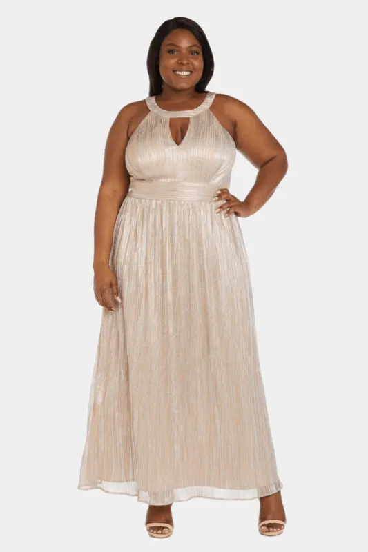 Cut Outs and Open Back Long Shimmer Gown sold by Lord & Taylor