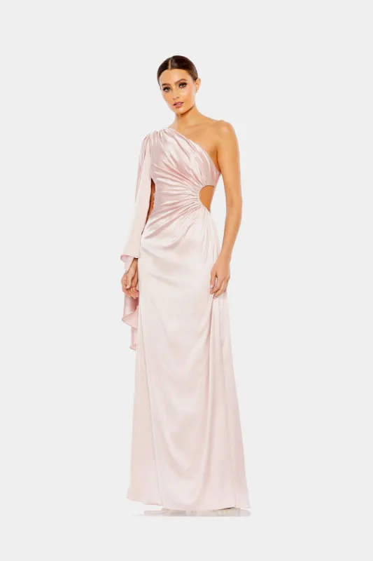 One Shoulder Bell Sleeve Draped Gown sold by Lord & Taylor