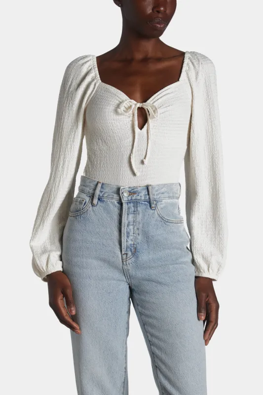 Sweetheart Tie Front Top sold by Lord & Taylor