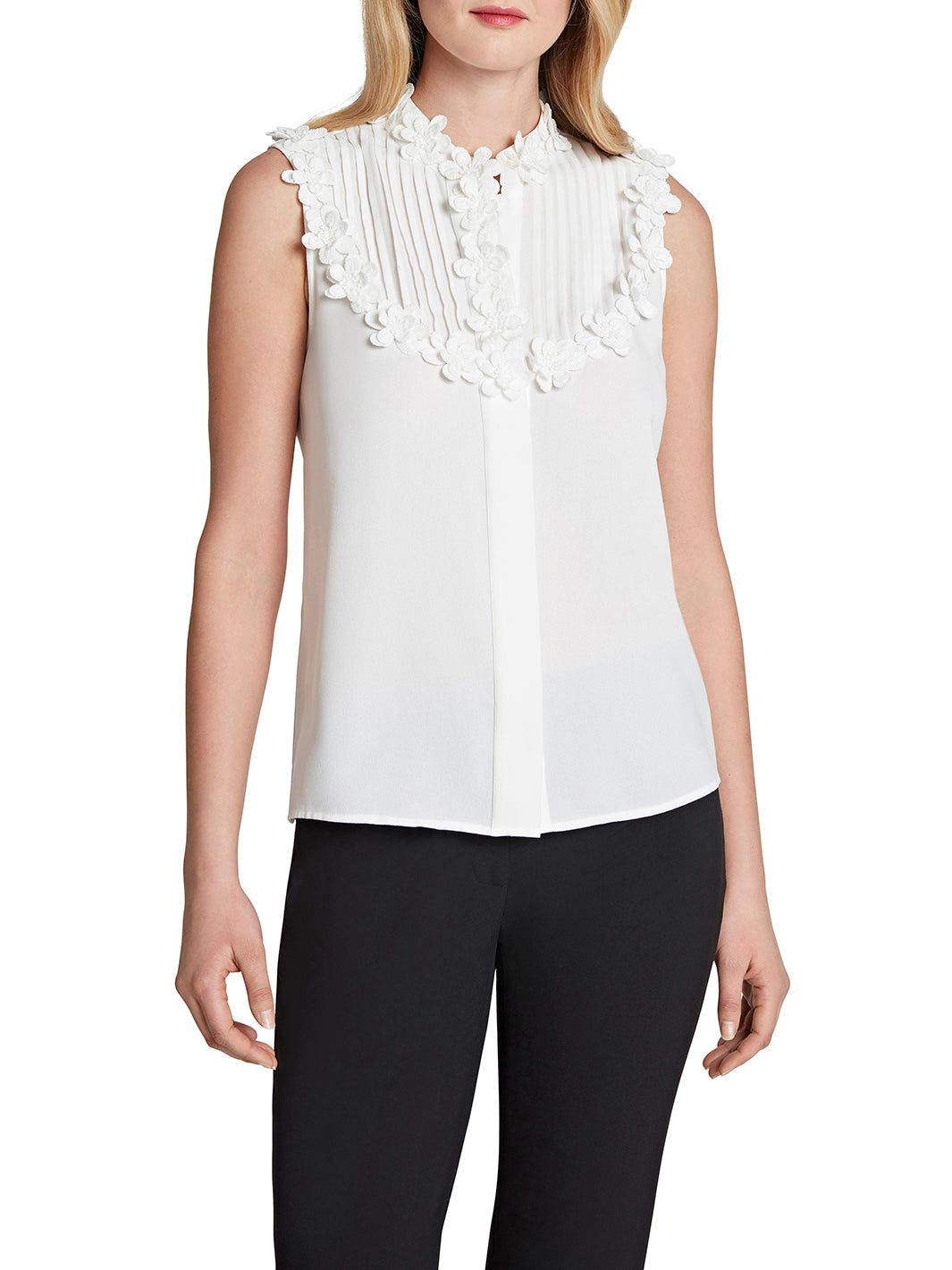 Floral Trim Top sold by Lord & Taylor
