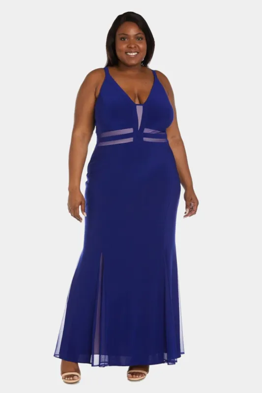 V-Neck Mesh Godet Dress sold by Lord & Taylor