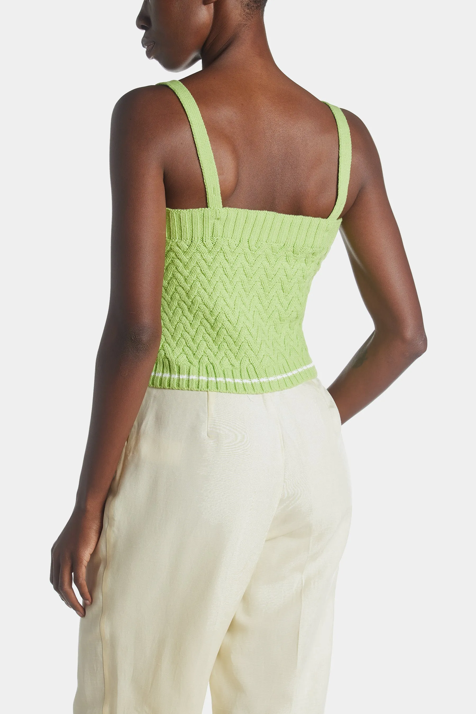 Lattice Cable Tipped Cami sold by Lord & Taylor product image thumbnail 5