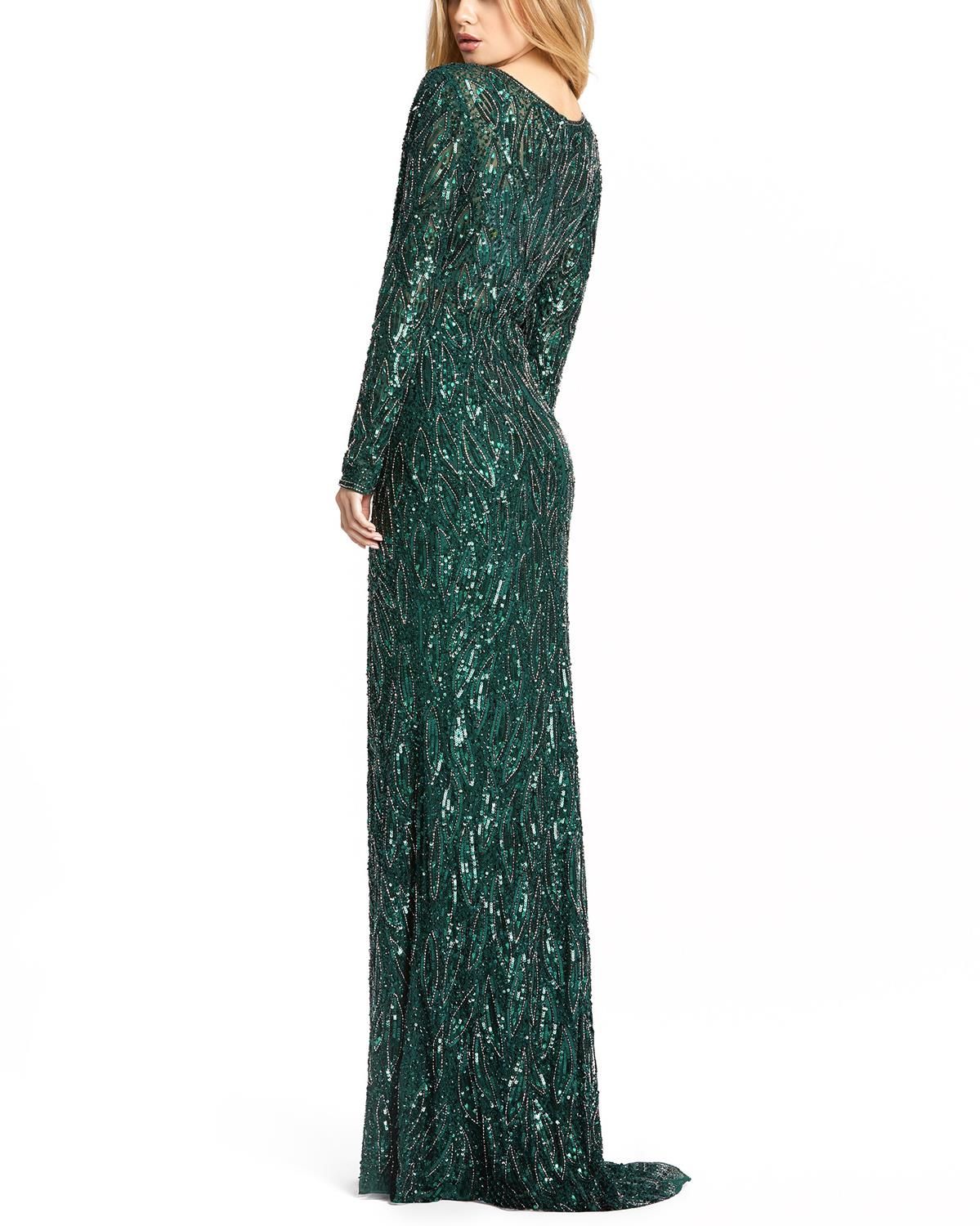 Long Sleeve Column Gown sold by Lord & Taylor product image thumbnail 3