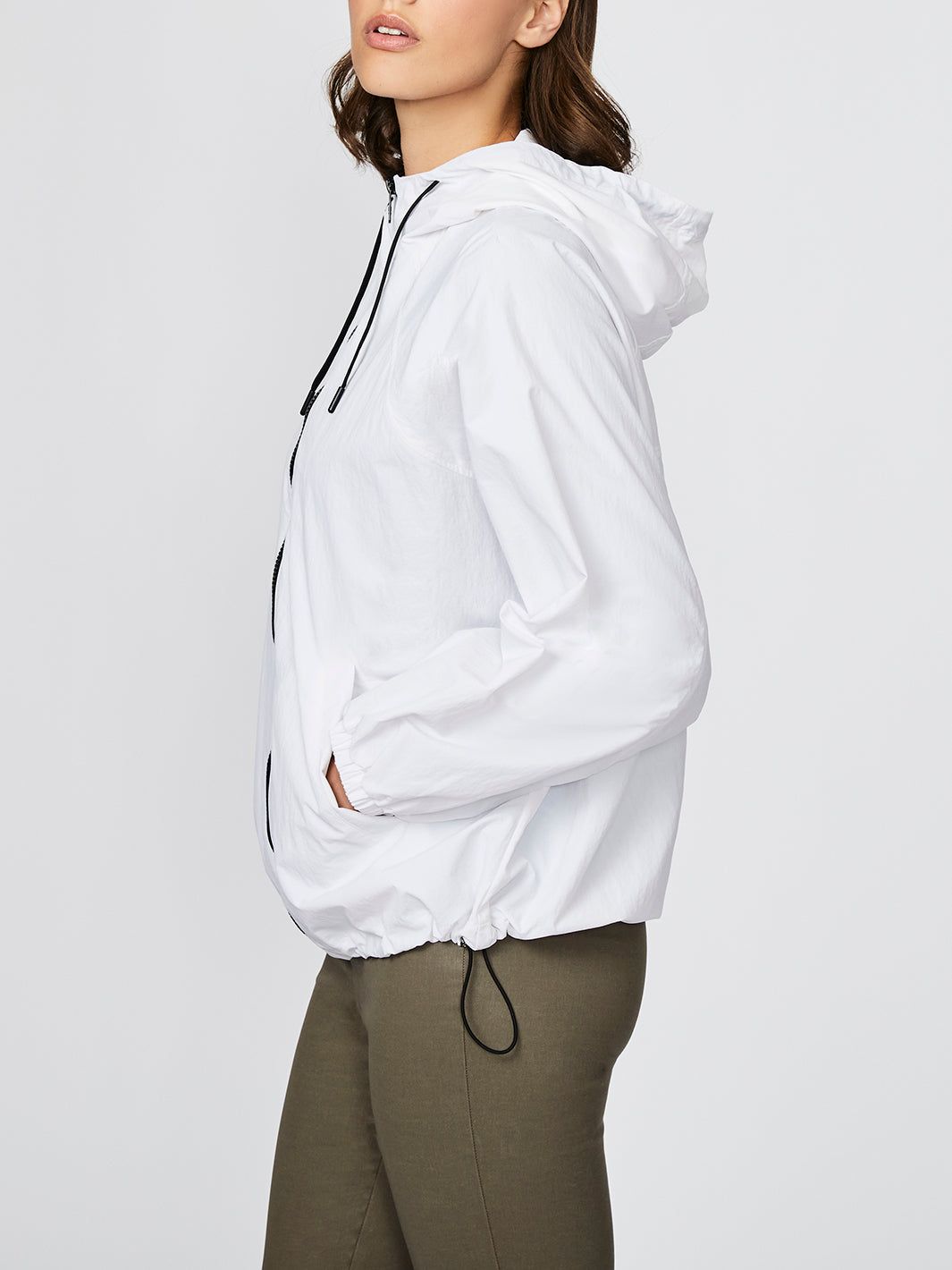 Solid Recycled Windbreaker Jacket sold by Lord & Taylor product image thumbnail 2