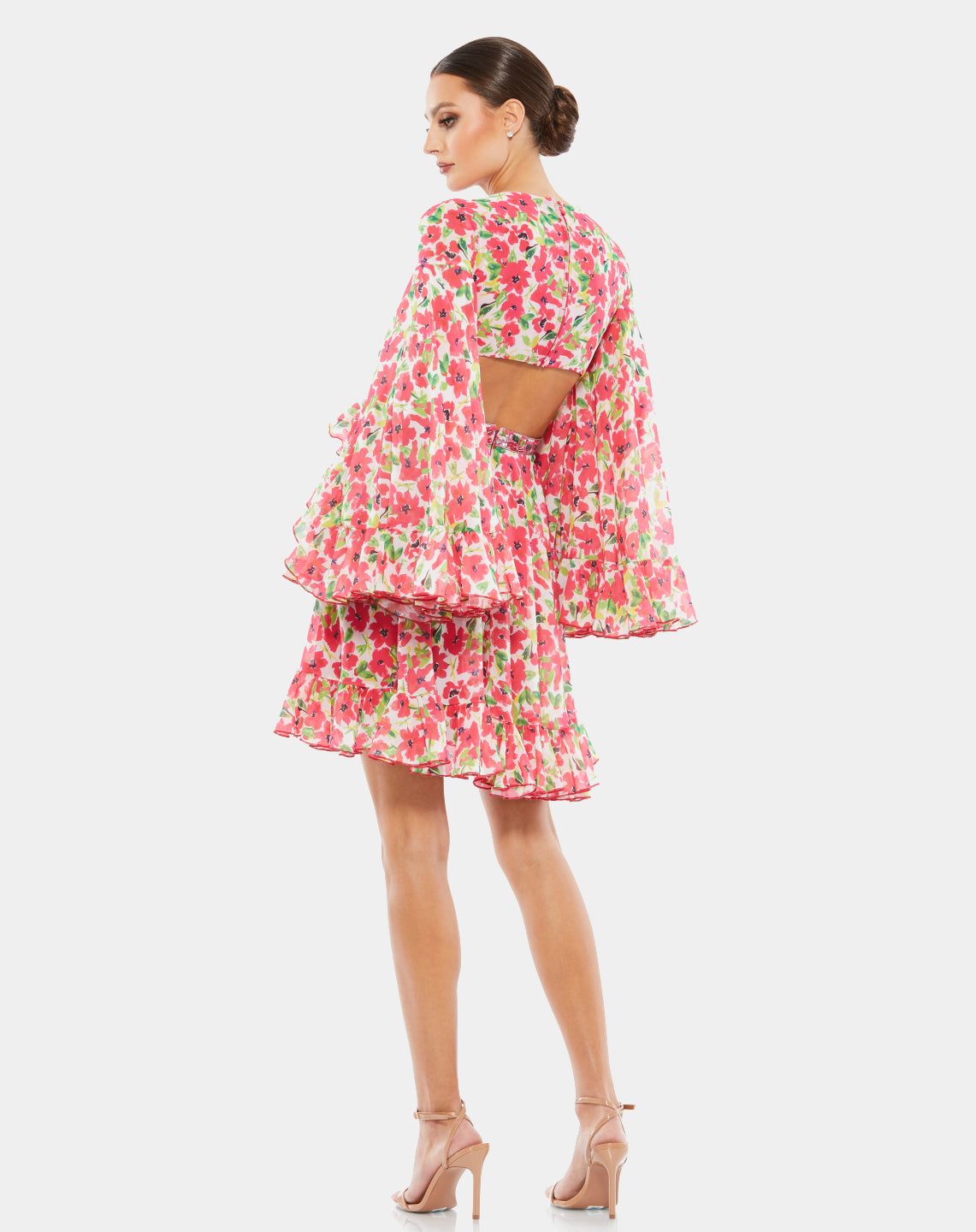 Floral Cut Out Bell Sleeve Mini Dress sold by Lord & Taylor product image thumbnail 4