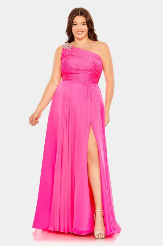 Draped Beaded One Shoulder Flowy A Line Gown sold by Lord & Taylor