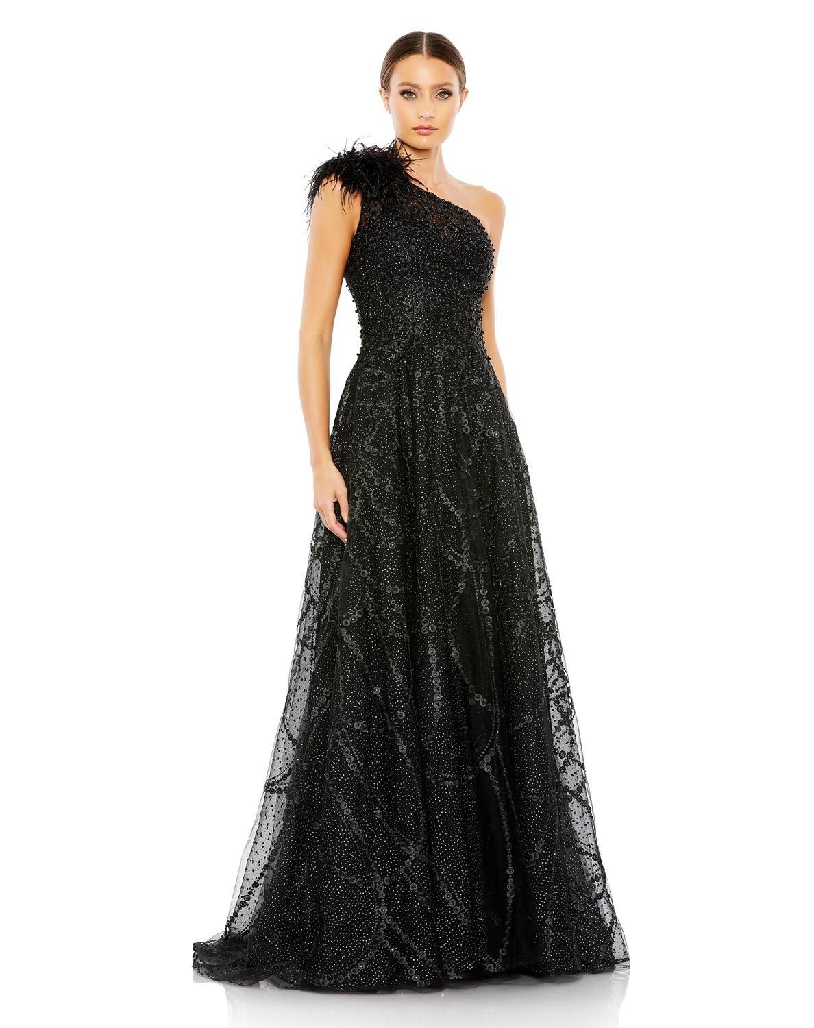 Embellished One Shoulder A Line Gown sold by Lord & Taylor product image thumbnail 13