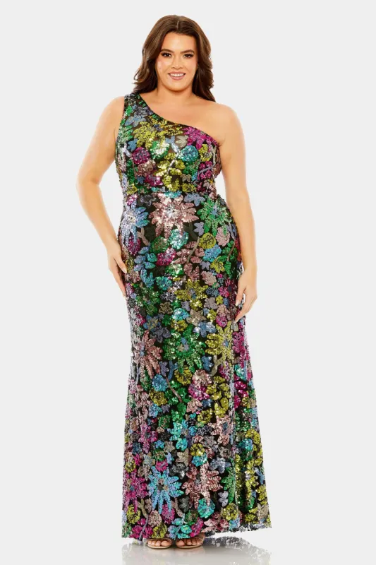 One Shoulder Floral Sequin Own sold by Lord & Taylor