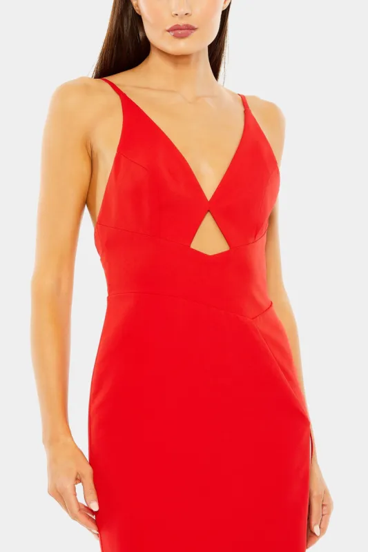 Thin Strap Cutout High Slit Gown sold by Lord & Taylor