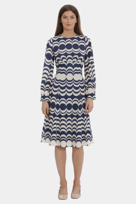 Long Sleeve Ruched Waist Midi Dress sold by Lord & Taylor