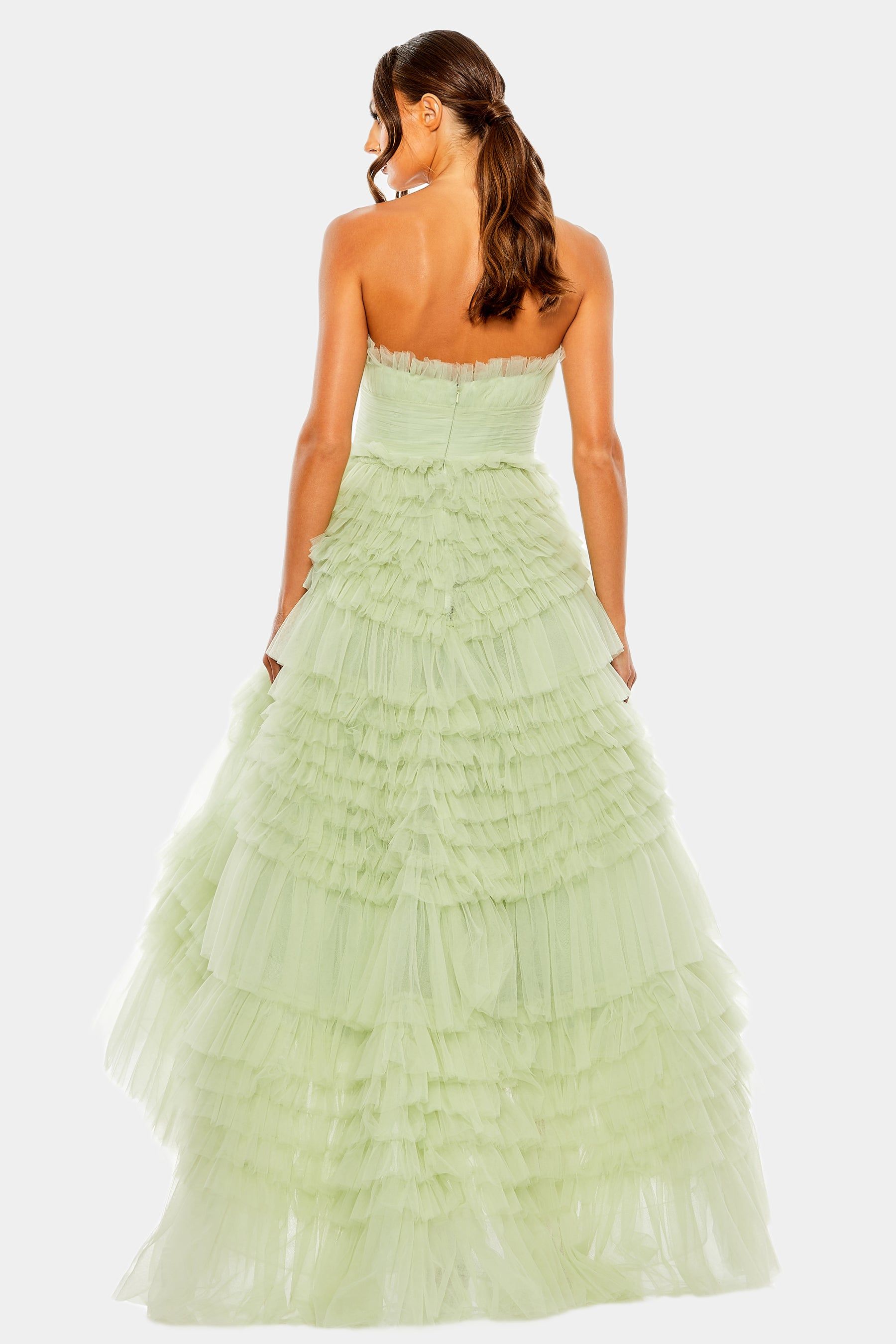 Strapless Tulle Ruffle Gown sold by Lord & Taylor product image thumbnail 3