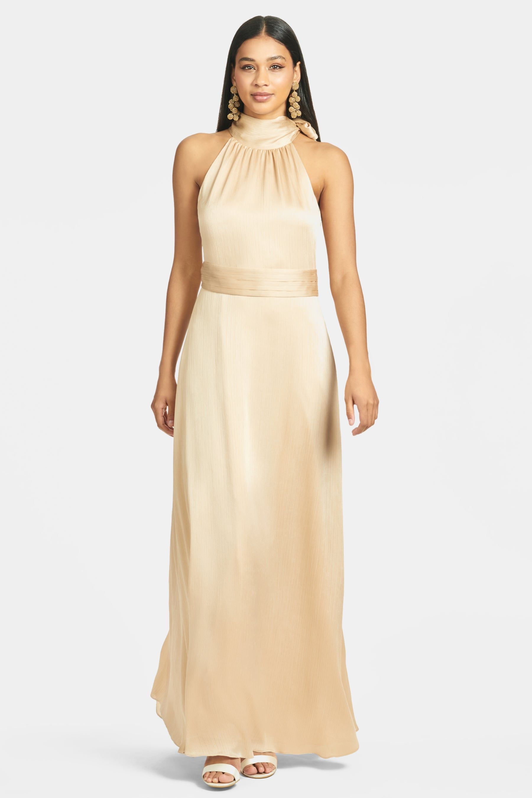 Kayla Self-tie Pleated Waist Gown sold by Lord & Taylor