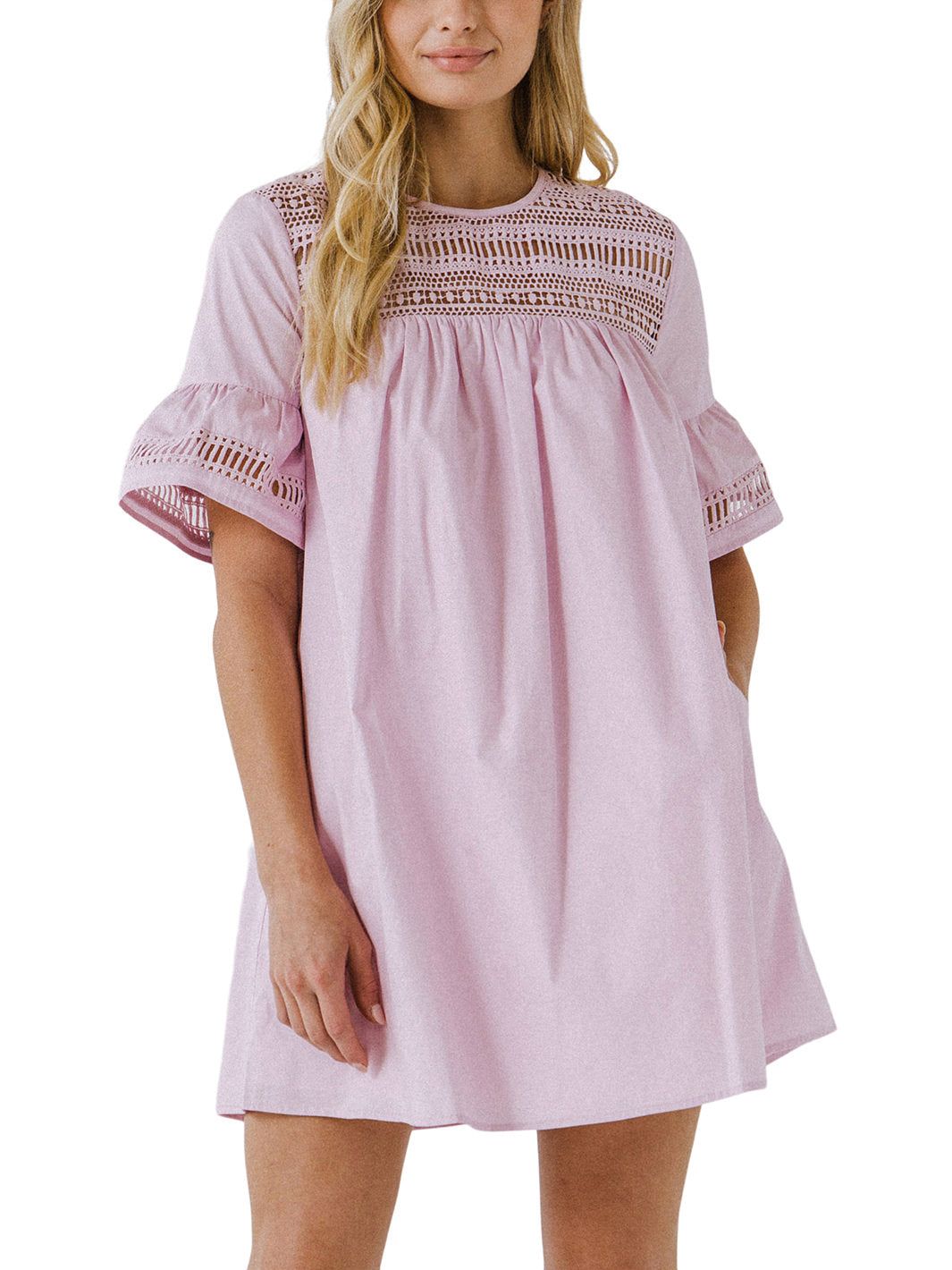 Lace Detail Mini Dress sold by Lord & Taylor