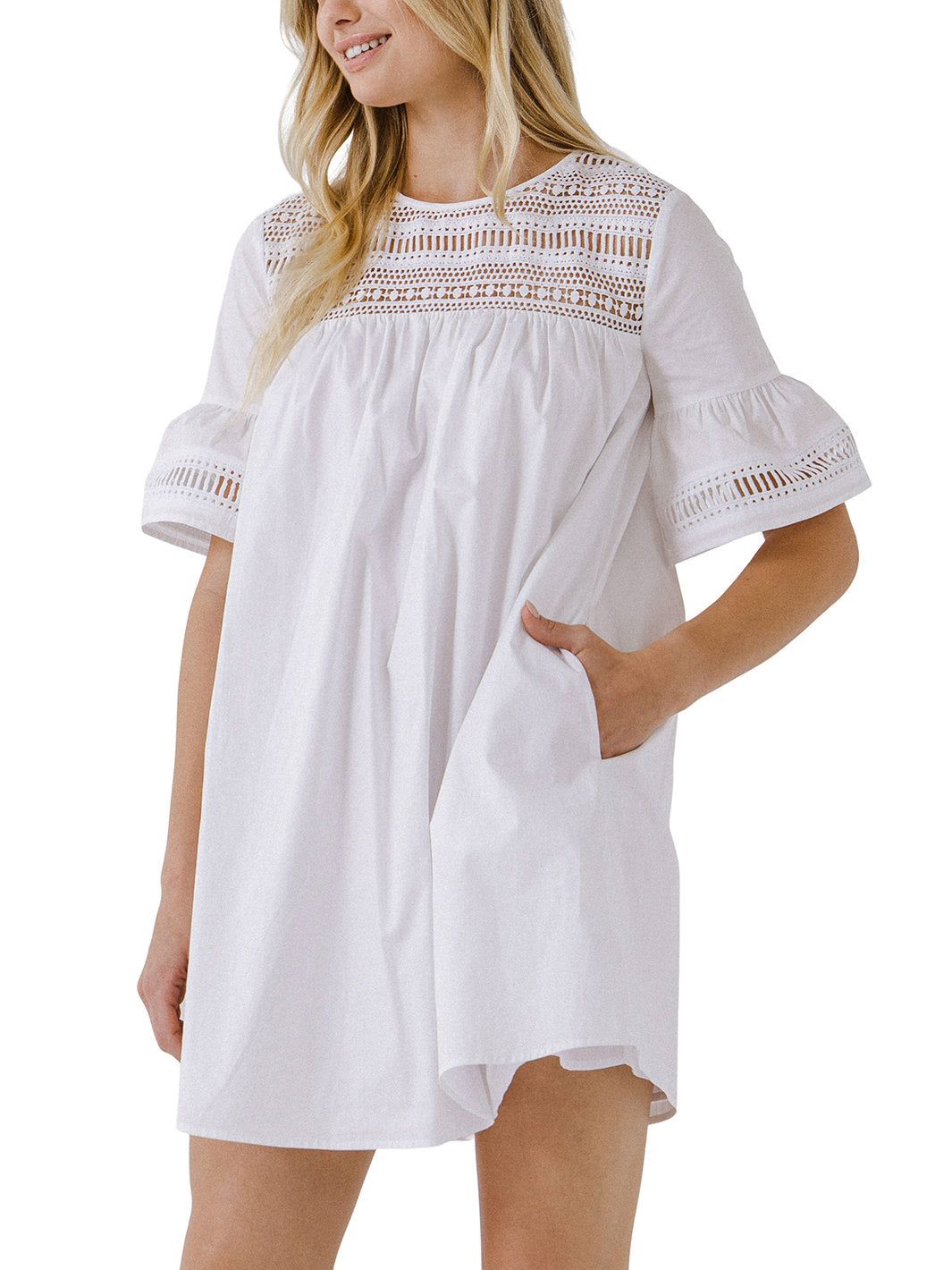 Lace Detail Mini Dress sold by Lord & Taylor product image thumbnail 4