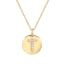 Yellow Sterling Silver Cubic Zirconia Letter Initial Disc Pendant Necklace sold by Lord & Taylor product image thumbnail 4