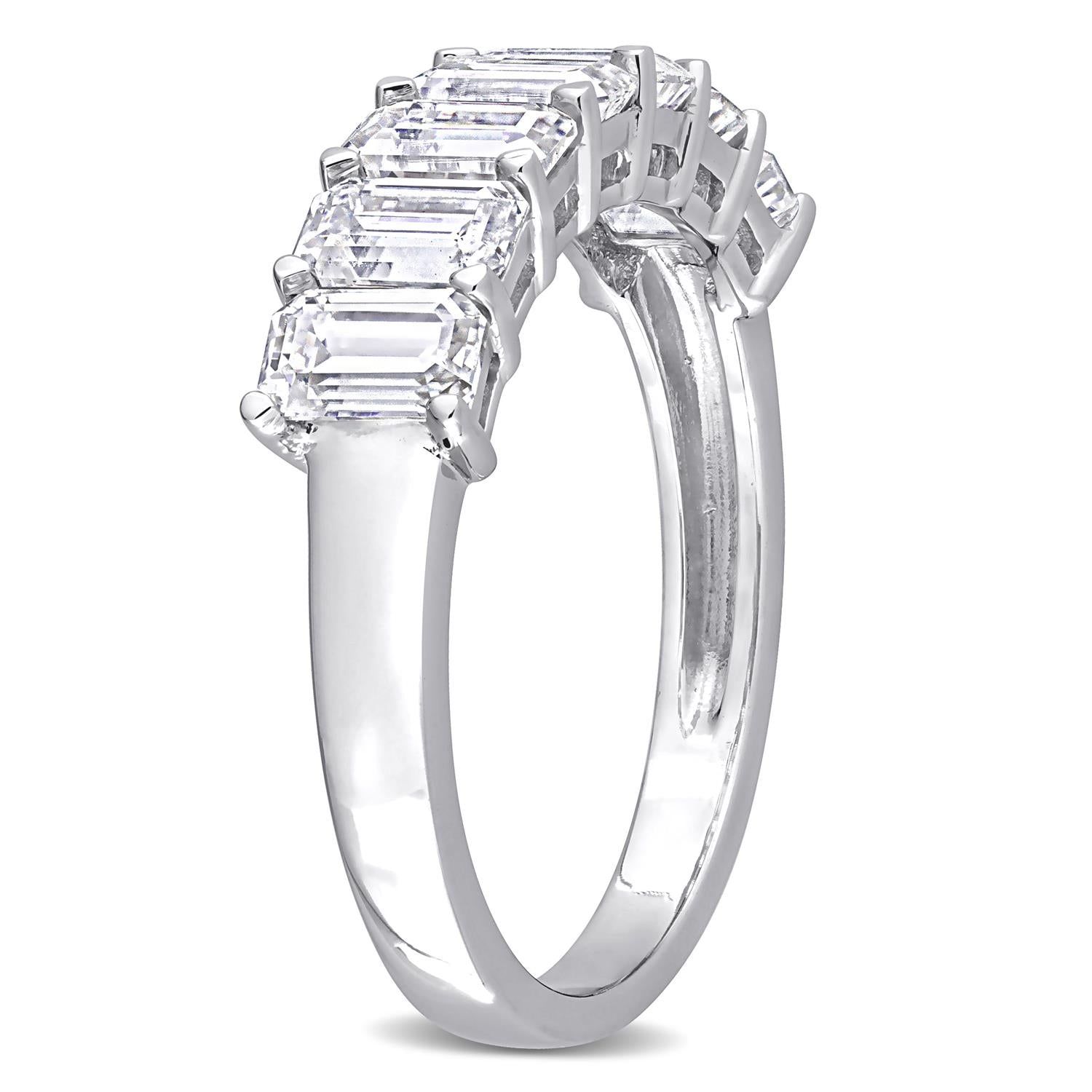 10k White Gold Moissanite Emerald Cut Ring sold by Lord & Taylor product image thumbnail 2