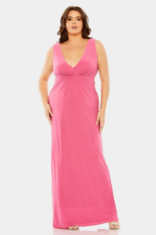 Jersey V-Neck Cutout Back Gown sold by Lord & Taylor
