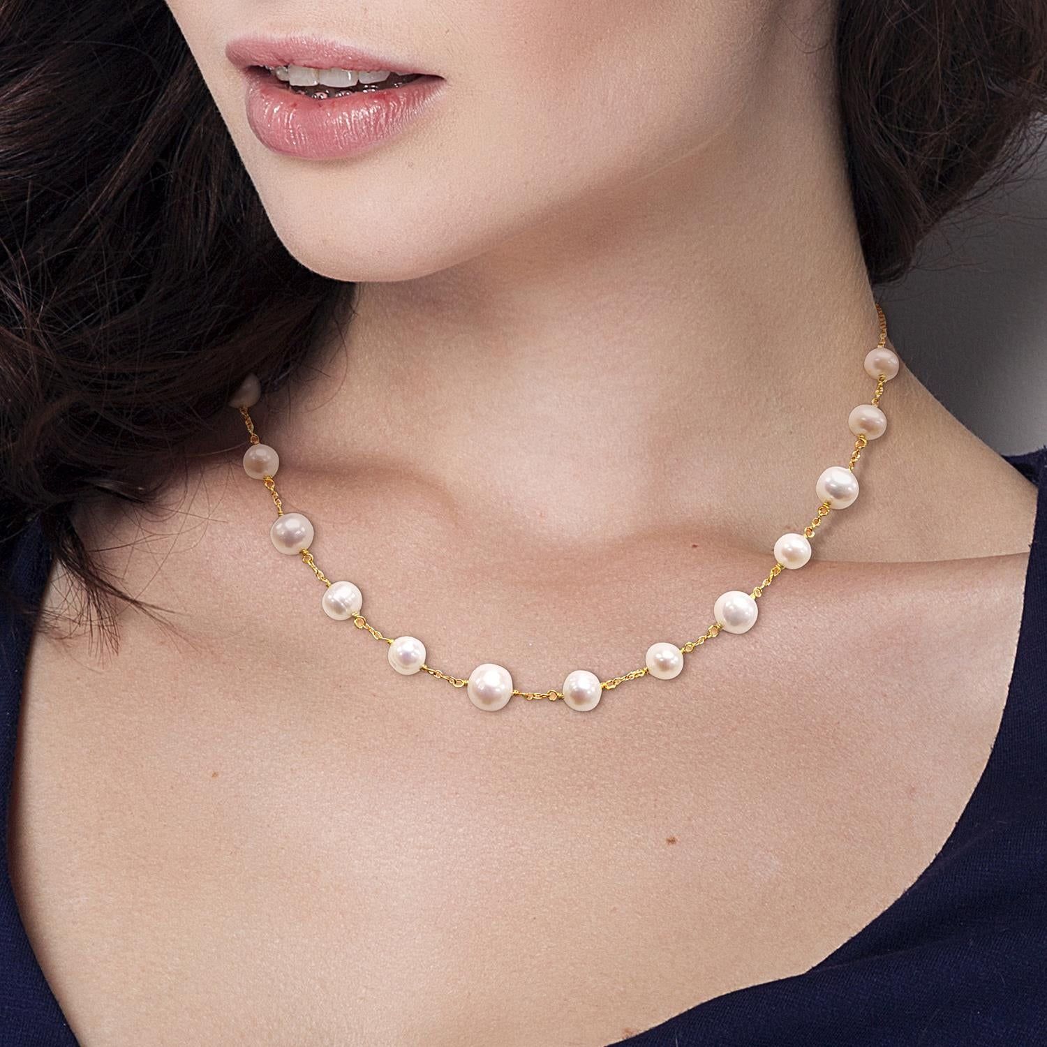 Cultured Freshwater Pearl Tin Cup Necklace sold by Lord & Taylor product image thumbnail 4