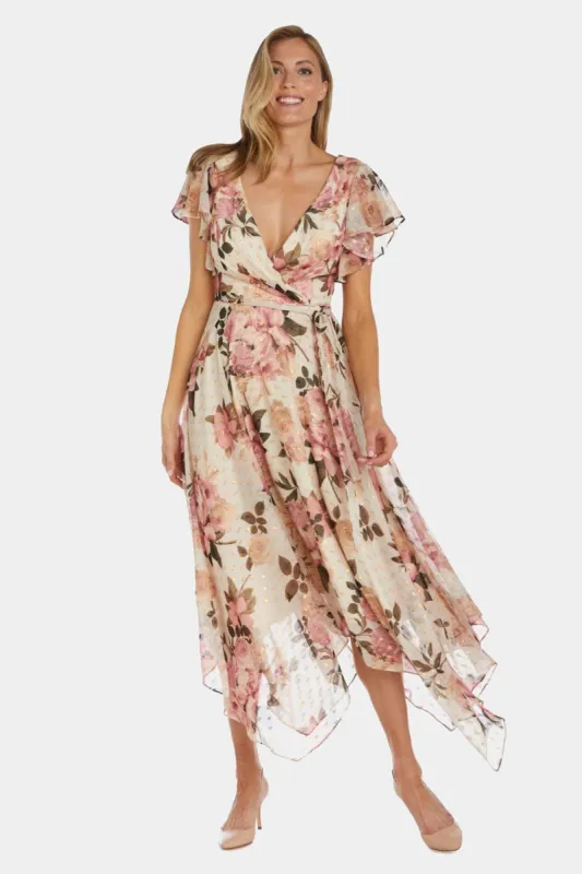 Floral Polka Dot Print High-Low Dress sold by Lord & Taylor